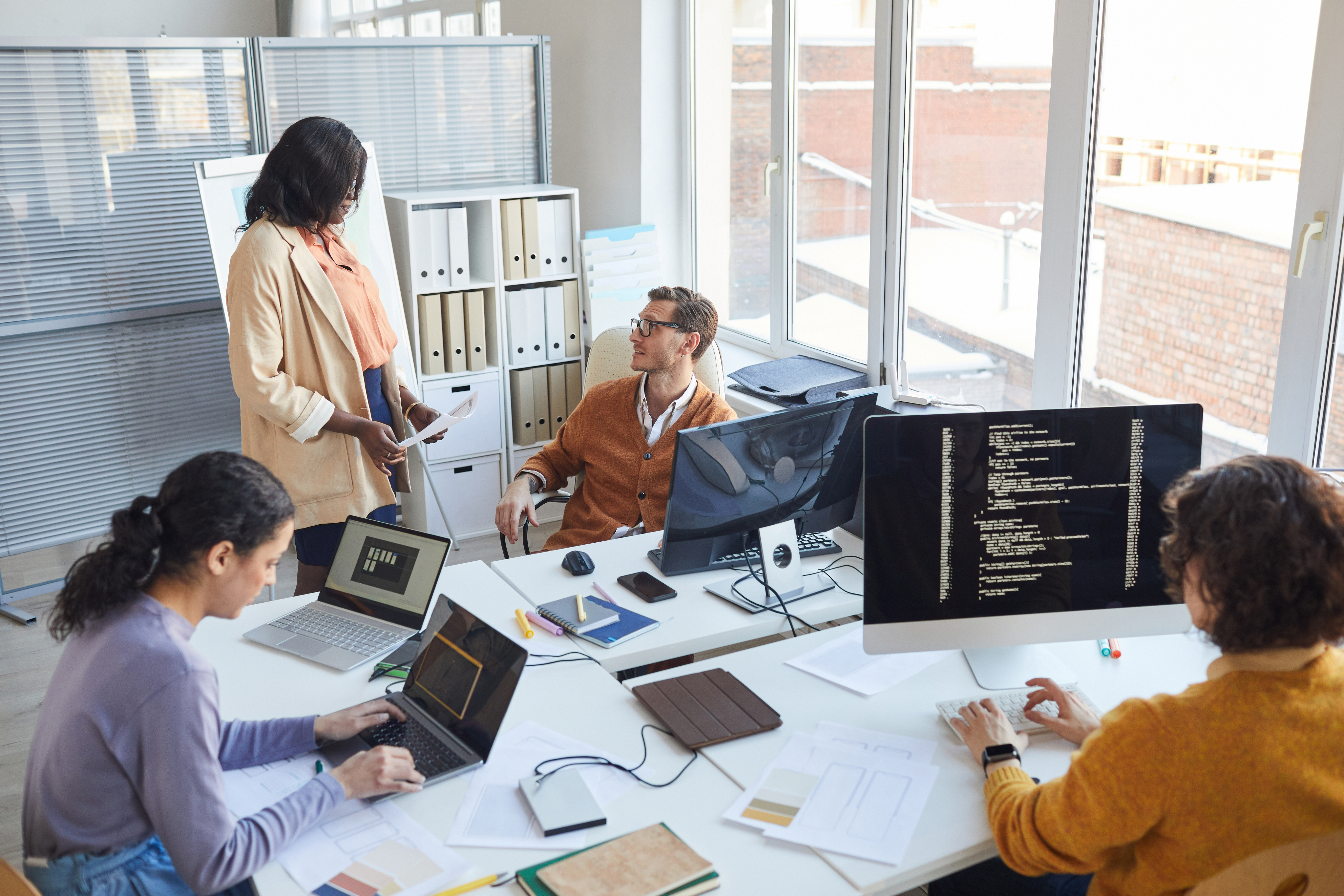 People working in the office