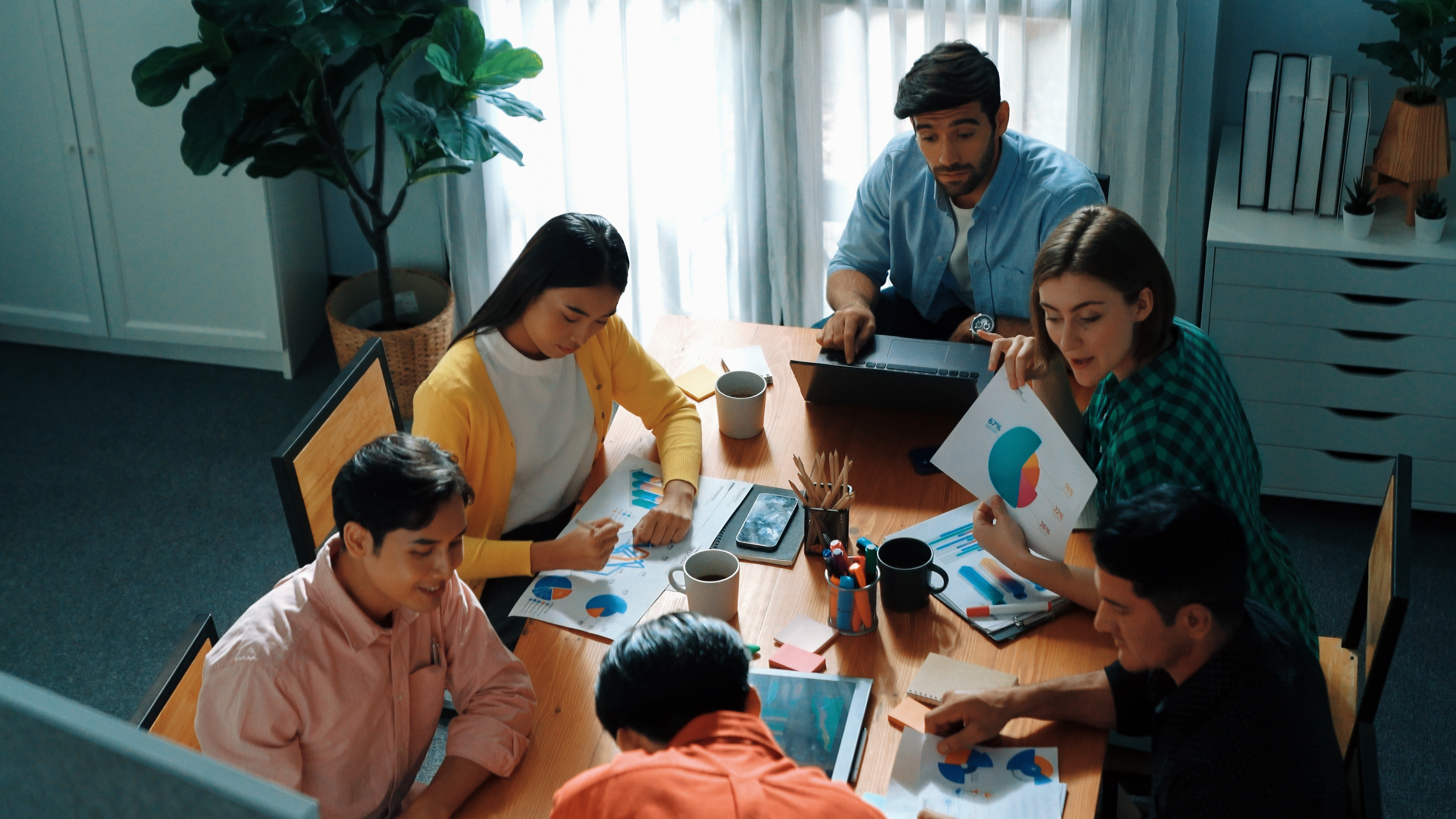 People working in the office